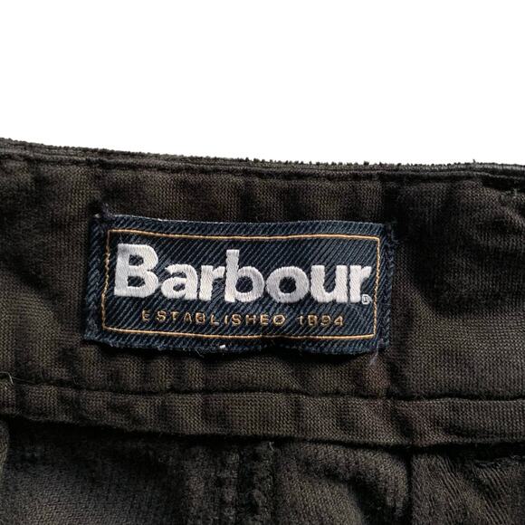 Barbour Neuston Corduroy Pants Stretch Black Trousers Regular Fit Men's 38 x 32 - Picture 8 of 9
